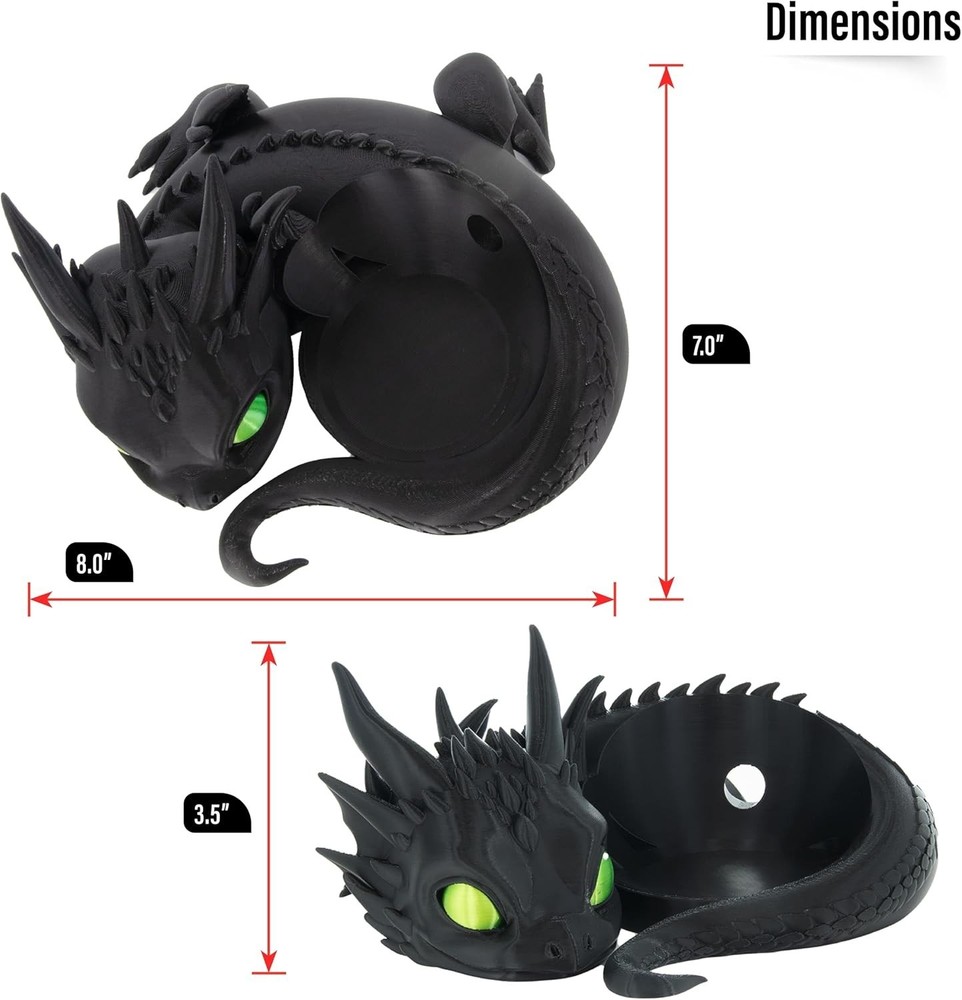 Dragon Stand for Echo Dot 4th/5th Gen, 3D Printed Smart Speaker Holder