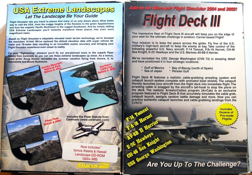 MS Flight Simulator 2004 - Extreme Landscapes (Sealed), Flight Deck III (Sealed)