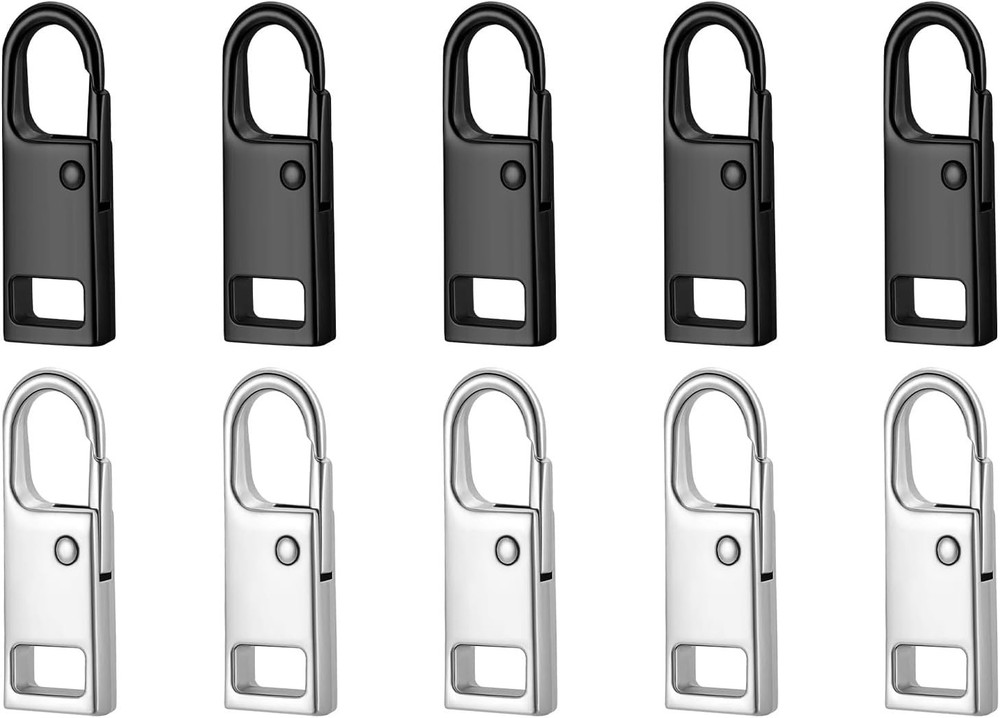 10PCS Zipper Pull, Metal Pull Replacement Detachable Tabs Repair Kit...