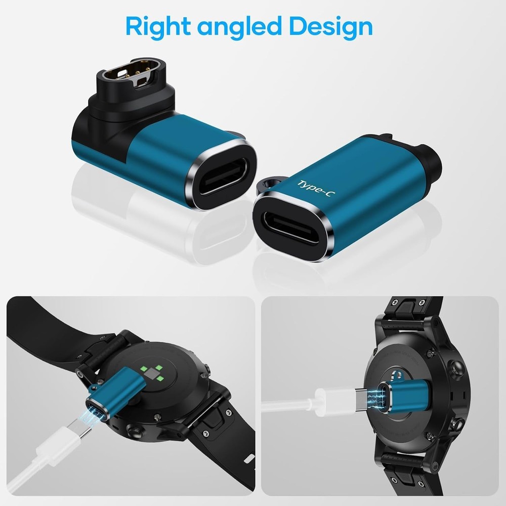 Versatile Multi-Directional USB C to Garmin Charging Cable Adapter Set