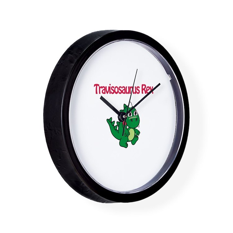 CafePress Travisosaurus Rex 10" Wall Clock (225940985)