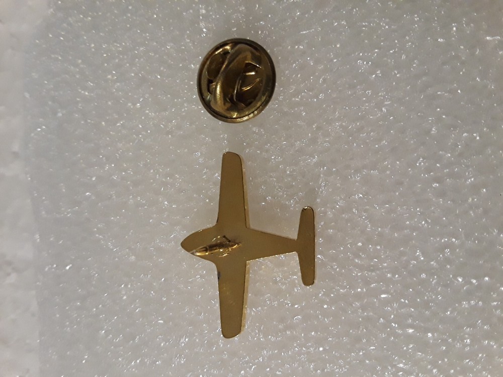 Vintage Airplane Enamel Button Back Lapel/Hat Pin