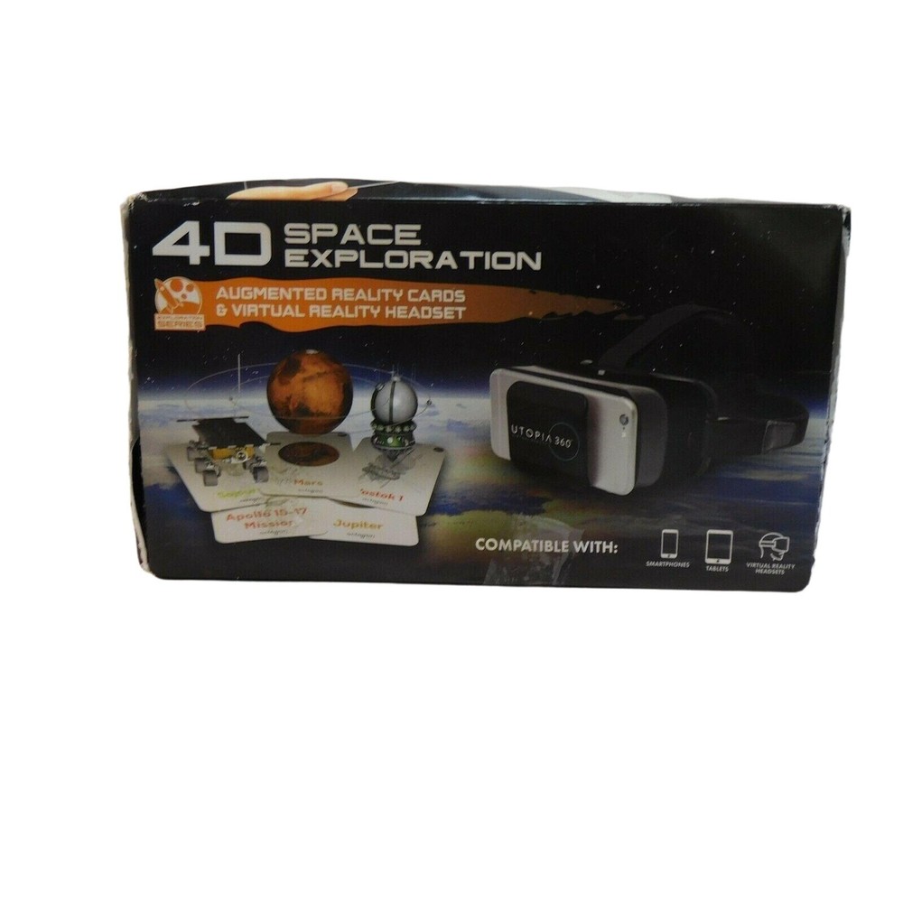 4D Space Exploration Augmented Reality Cards and Virtual Reality Headset NIP