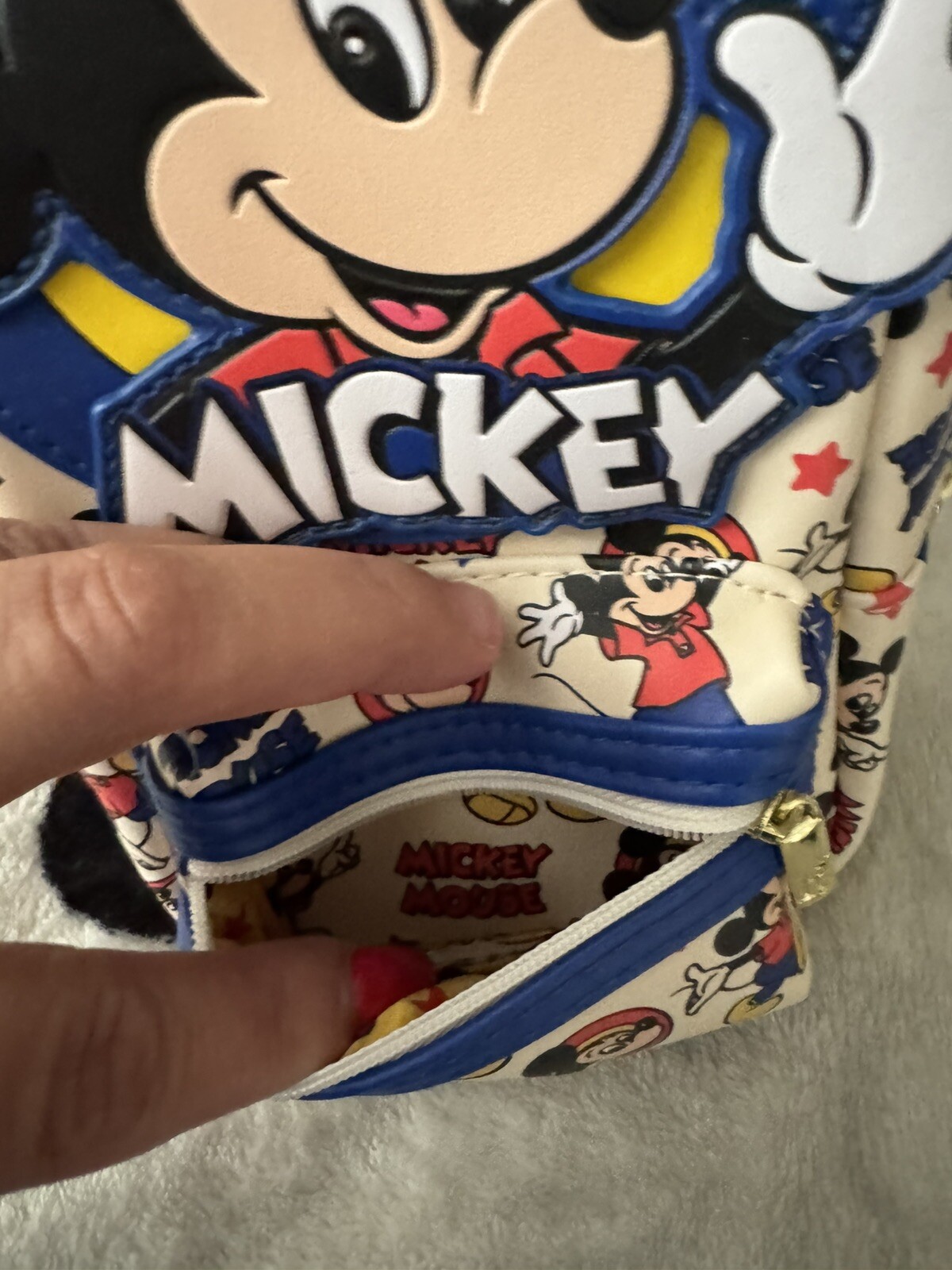 New Loungefly Disneys Mickey Mouse Pencil Case With Metal Clip Bag