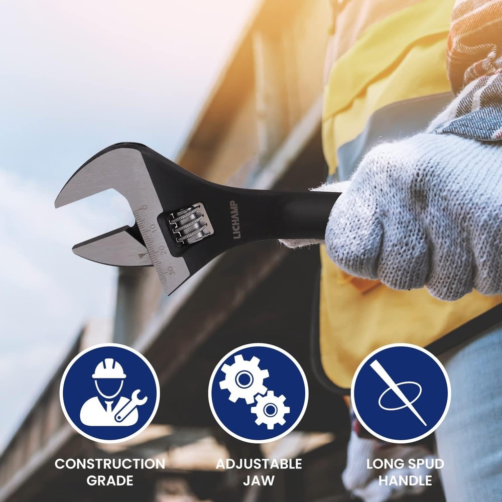 16-Inch Adjustable Construction Spud Wrench