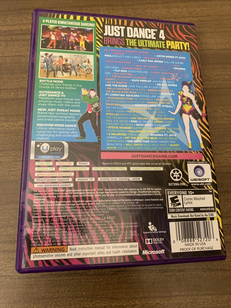 xbox 360 kinect censor bar with 4 games WORKING CIB GAMES