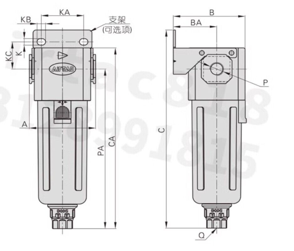 1pcs AirTAC GPF20006D GPF20008D Oil Mist Separator New