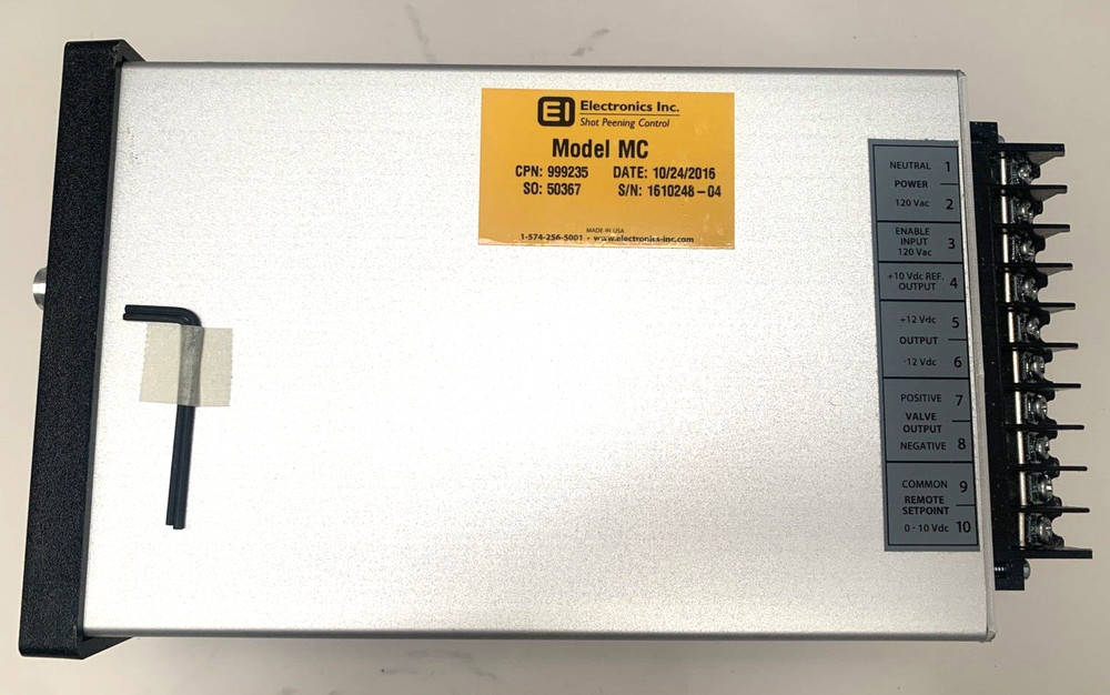 Electronics Inc Magnavalve Model MC Shot Flow Controller new