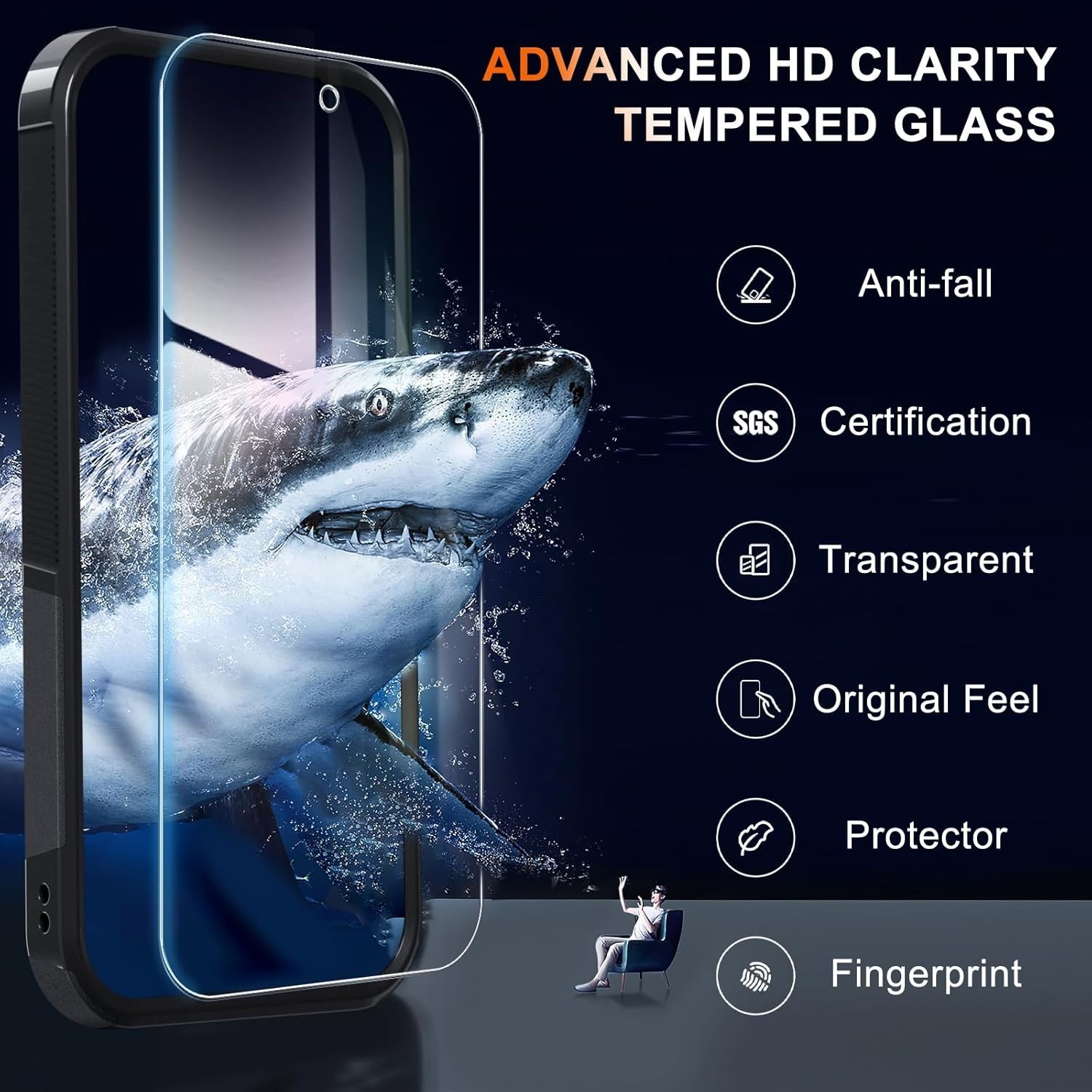 For Samsung Galaxy A16 5G Case Shockproof Tough Phone Cover + Tempered Glass