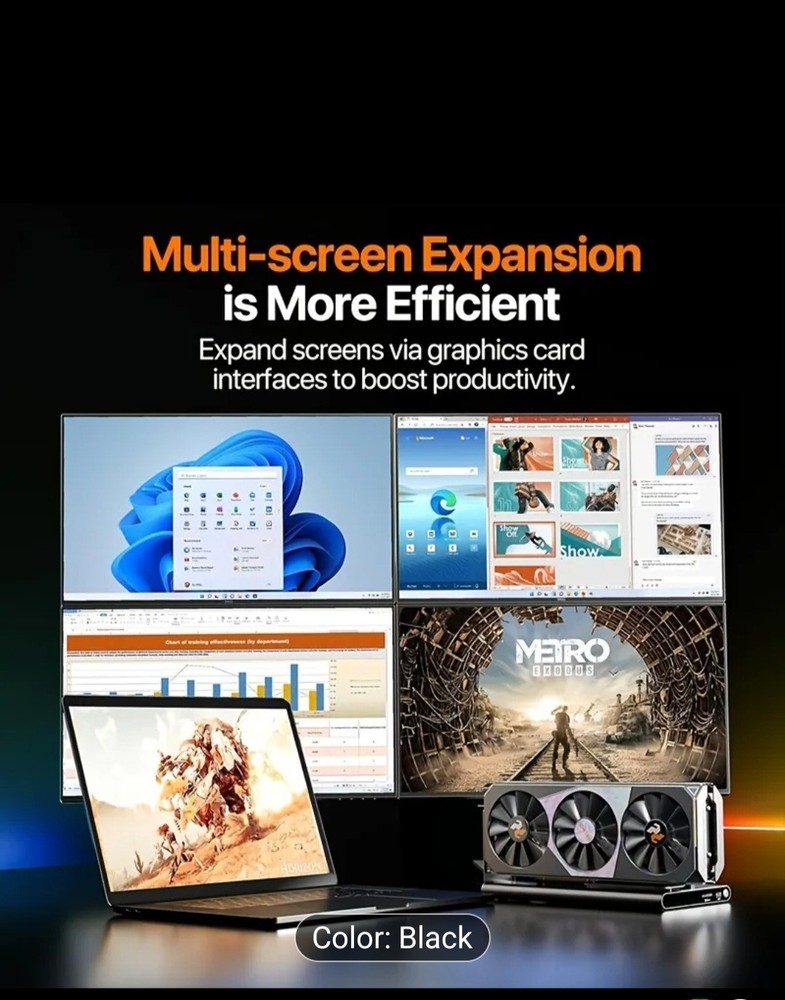 PELADN S-3 USB4 External GPU Dock Station, USB4×2 80Gbps Interface Graphics Dock