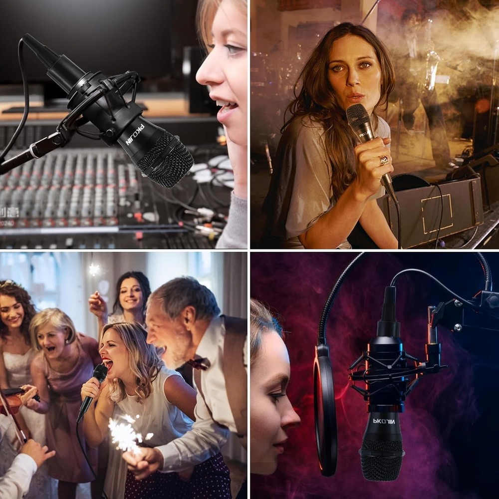 High-Quality Dynamic Microphone for Karaoke – 10 Ft Cable with ON/OFF Switch