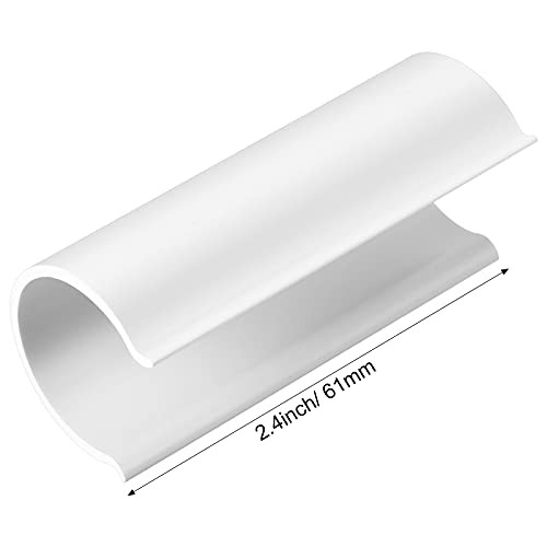 128 Pieces PVC Pipe Clips Covers 2.4 Inches Long For 1/2 Inch PVC Pipe White