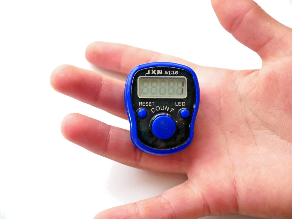 Small Electronic LED Finger Digital Counter (Blue)
