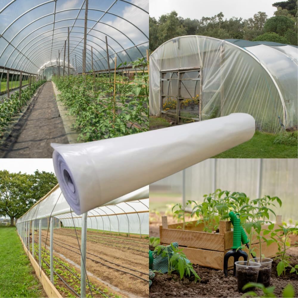 6 mil Clear Greenhouse Plastic Film Sheeting UV Resistant Cover