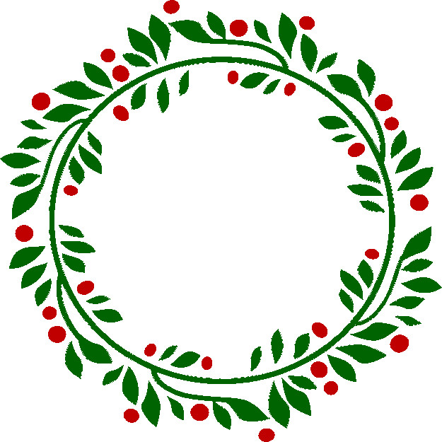 30 Custom Simple Green Wreath Personalized Address Labels