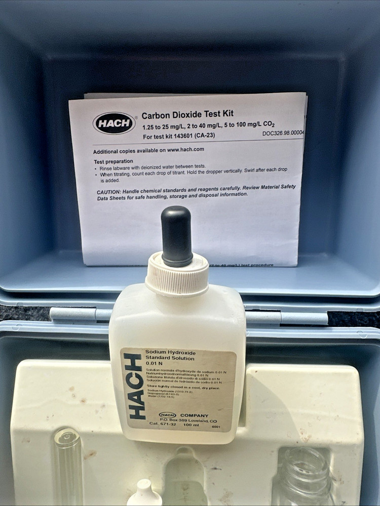 Hach CO2 Test Kit CA-23 Carbon Dioxide 1436-01