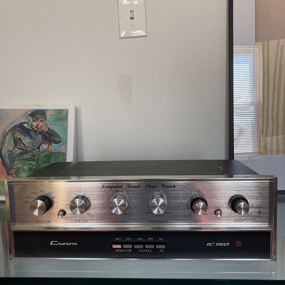 VTG Crown IC150 Solid State Integrated Circuit Stereo Console Preamplifier W/BOX