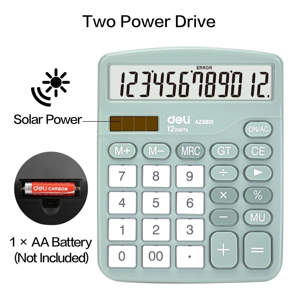 Calculator, Standard Function Desktop Calculators with 12 Digit Large LCD Dis...
