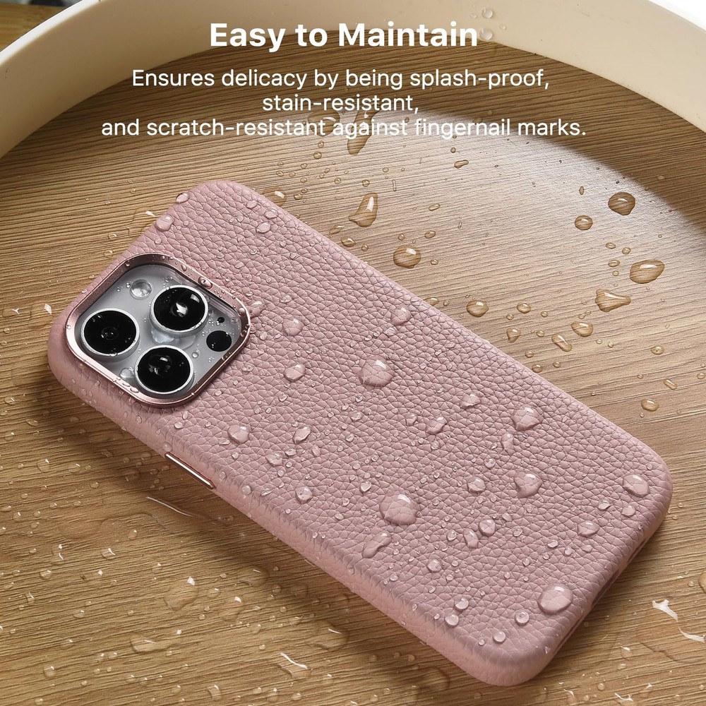 Belemay Leather Case Compatible with iPhone 13 Pro - MagSafe Compatible - Premiu