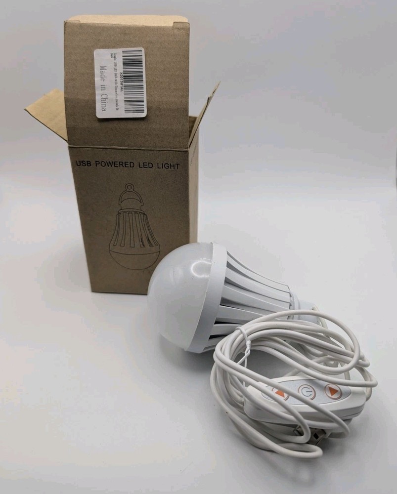 USB LED LIGHT BULB WITH DIMMABLE SWITCH BRAND NEW