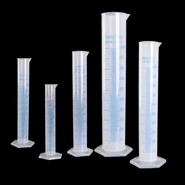 Durable Plastic Measuring Cylinder 10ml-2000ml Scale Blue Print Lab Supply gb