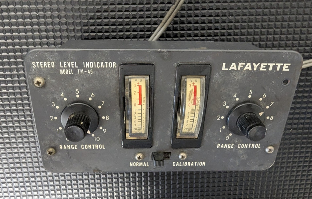 Vintage Lafayette Stereo Level Indicator Model TM-45 Range Control