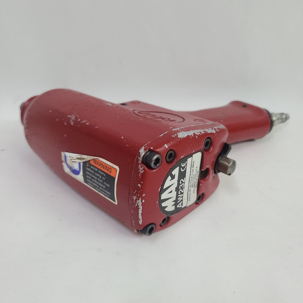 MAC TOOLS 1/2 Inch Pneumatic Air Impact Gun - Tool With Protective Boot - Red