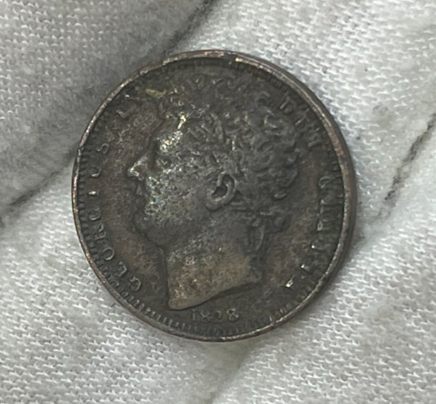 1828 Great Britain One Farthing Coin