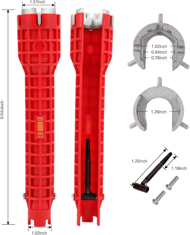 Brand New Basin Wrench Multi Tool Red