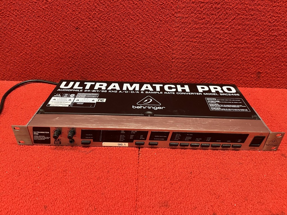 Used Behringer Ultramatch Pro SRC2496 AD/DA Sample Rate Converter Good Condition