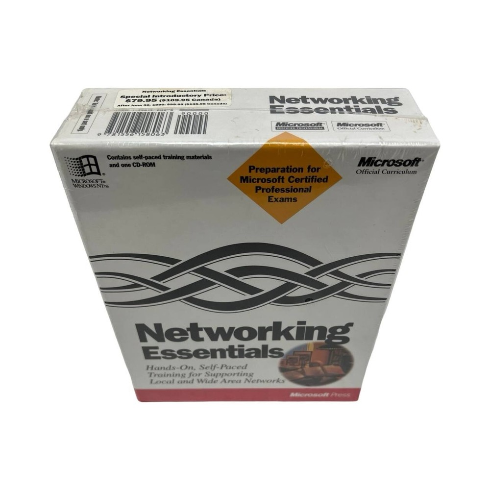 NEW Microsoft Networking Essentials 1996 1st Edition Book & CD Sealed!
