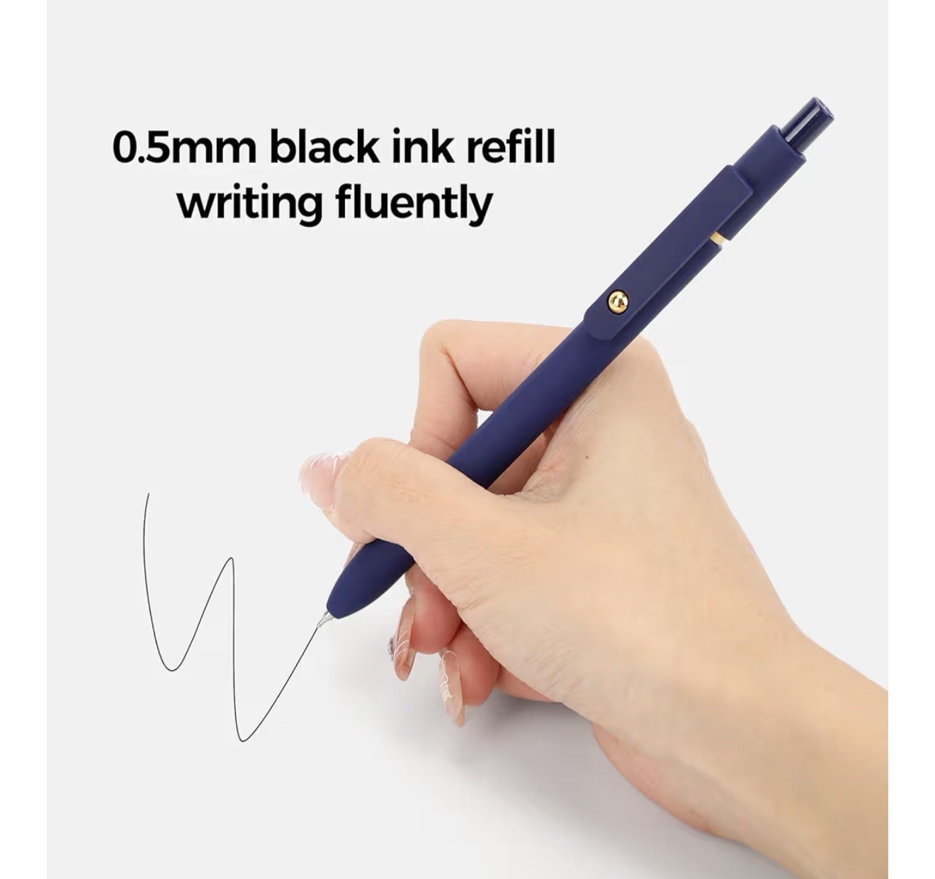 Ddaowanx Gel Pens 6 Pcs 0.5Mm Quick Dry Black Ink Pens Fine Point Smooth Writing