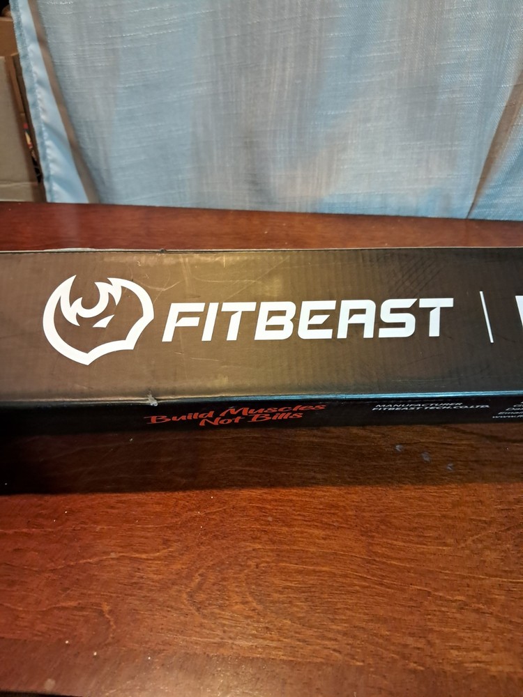 FitBeast Pull Up Bar for Doorway, Strength Training Pullup Black & Red