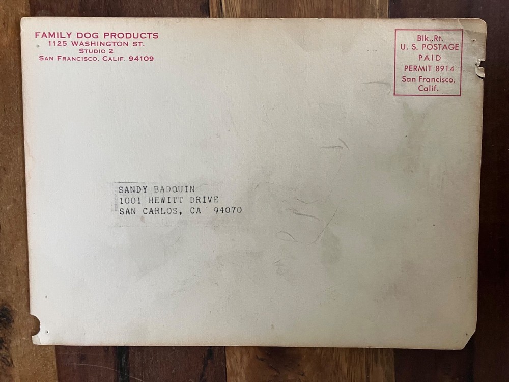 Avalon Ball Handbill Postcard MOBY GRAPE Charlatans Art: S. Mouse & A. Kelly