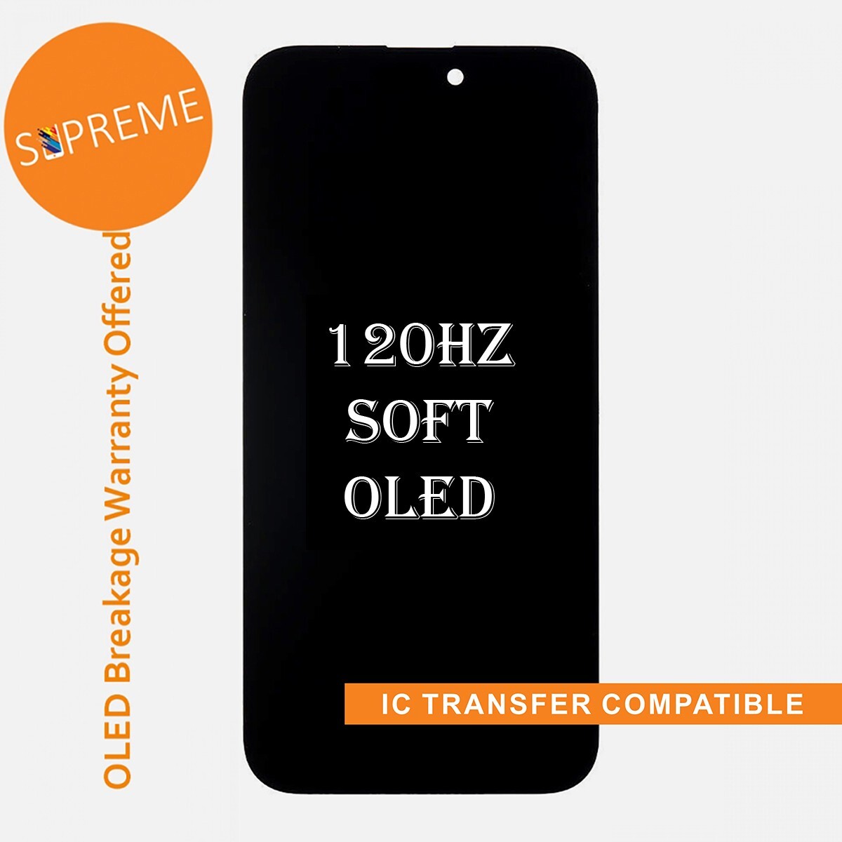 For Iphone 15 Pro Max 120Hz Soft OLED Display LCD Touch Digitizer Screen Replace