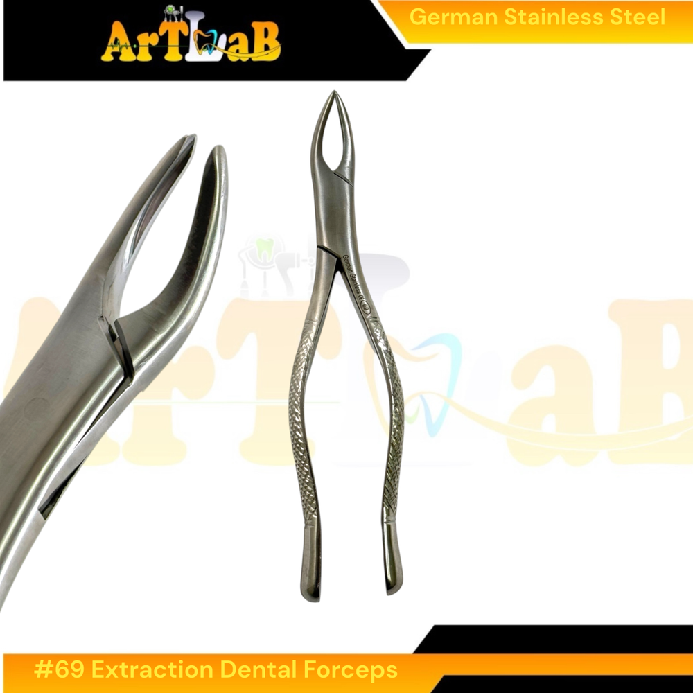No. 69 Fragment Root Forceps - Upper & Lower Root Extraction Dental Pliers -1 EA