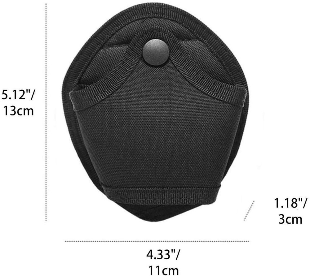 Black Open Top Handcuff Case Quick Release Cuff Holder for Belt Handcuff Holder