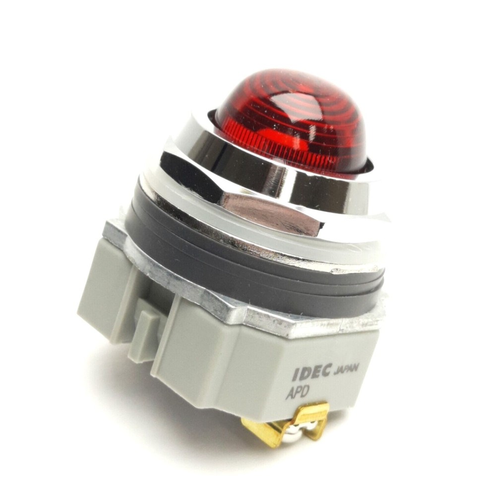 Idec APD199DN-R-24V Dome Pilot Light, Red, 24V AC/DC, 30mm Diameter