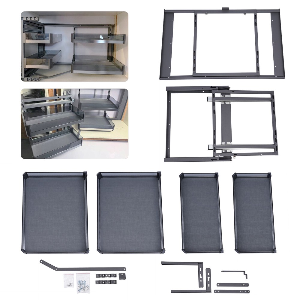 14" Blind Corner Pull Out, Universal Mount Right or Left, Soft Close, New In Box