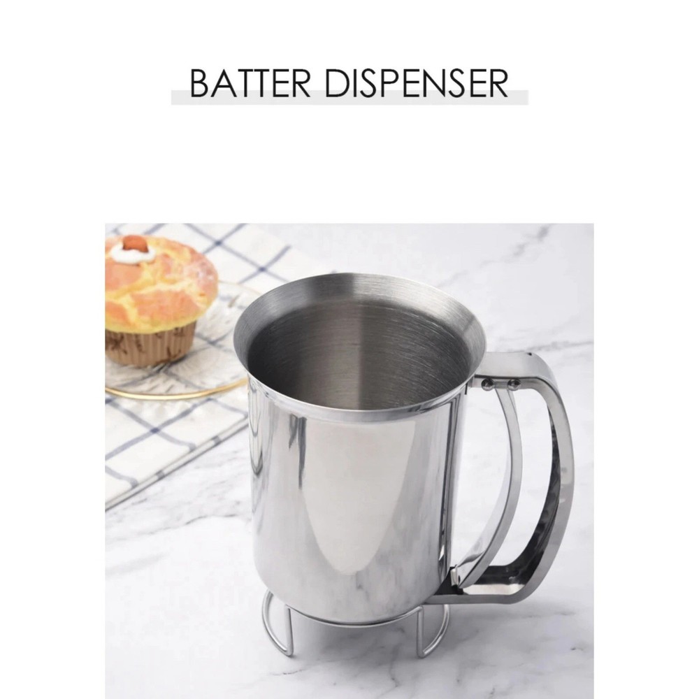 Precise Portion Control Batter Dispenser Stainless Steel Mess-Free Pancake Tool