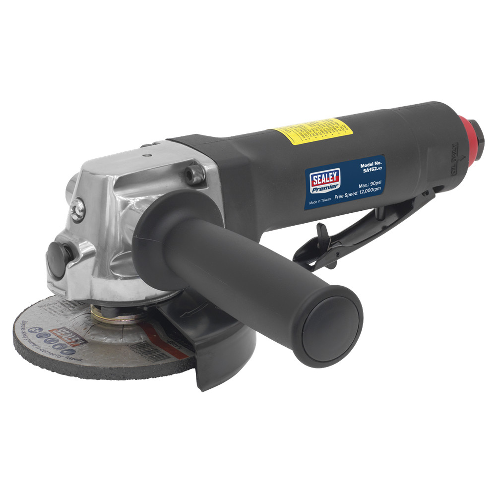 Sealey Ø100mm Air Angle Grinder Composite Body With Side Handle & Spanner SA152