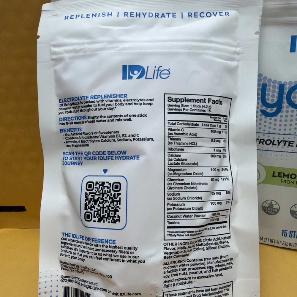 IDLife Hydrate Fruit Punch, GRAPE, LEMON LIME Electrolyte Hydration 15 Sticks @@