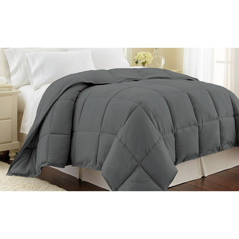 LUXURY HOME DOWN ALTERNATIVE COMFORTER - TWIN - GRAY