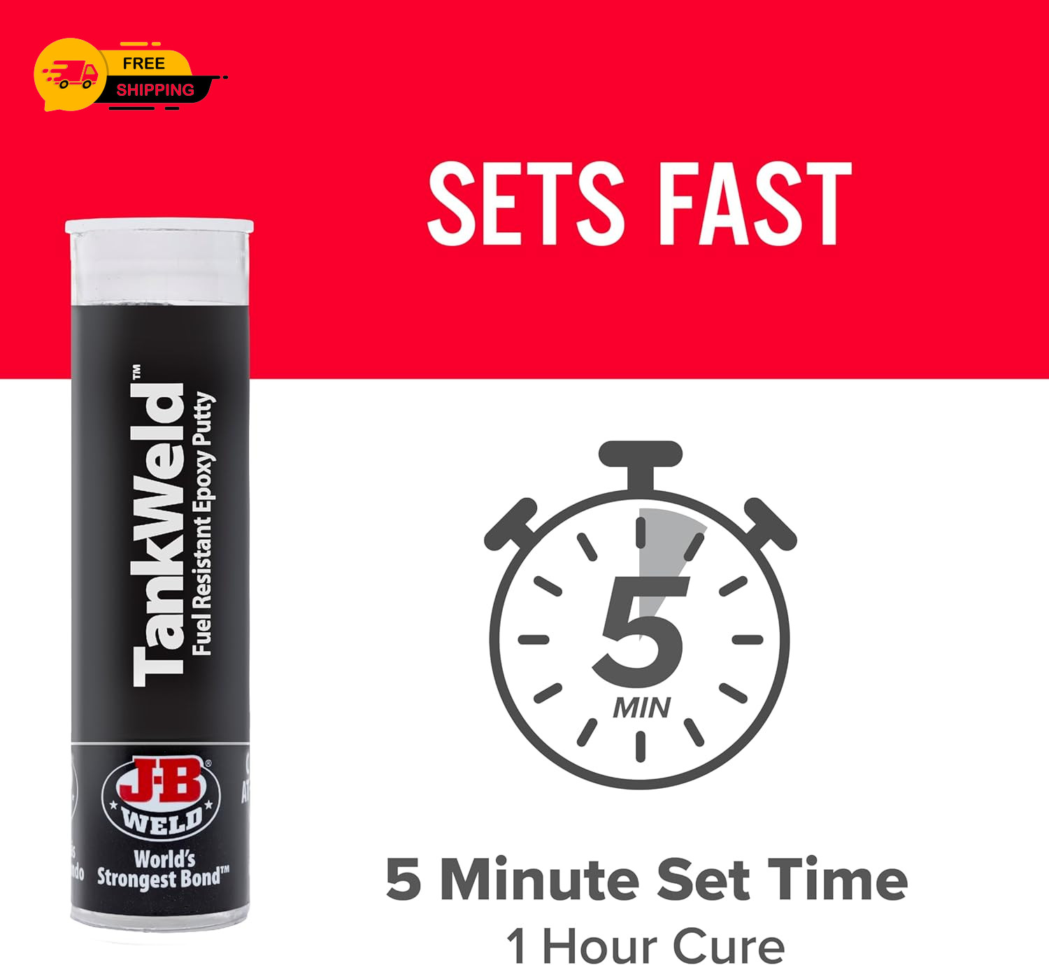 J-B Weld 8217 TankWeld Gas Tank Repair - 1 oz.,Dark Grey