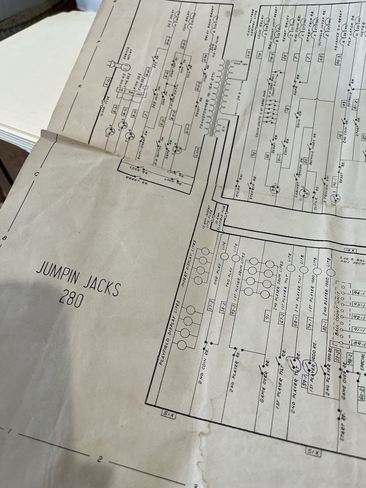 Jumpin’ Jacks Pinball Schematic