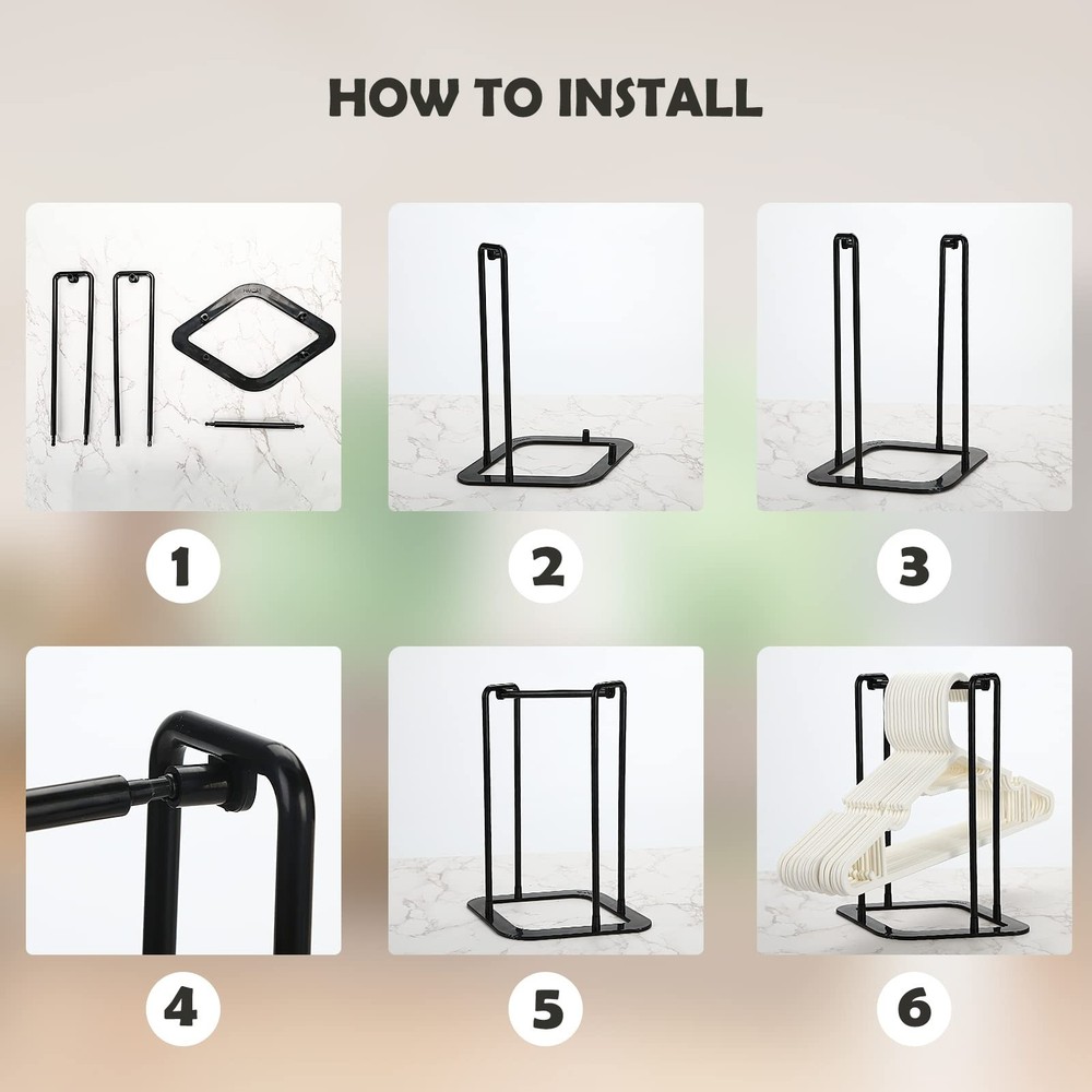 Portable Hanger Organizer Rack, Hanger Storage Stacker Holder Caddy for Close...