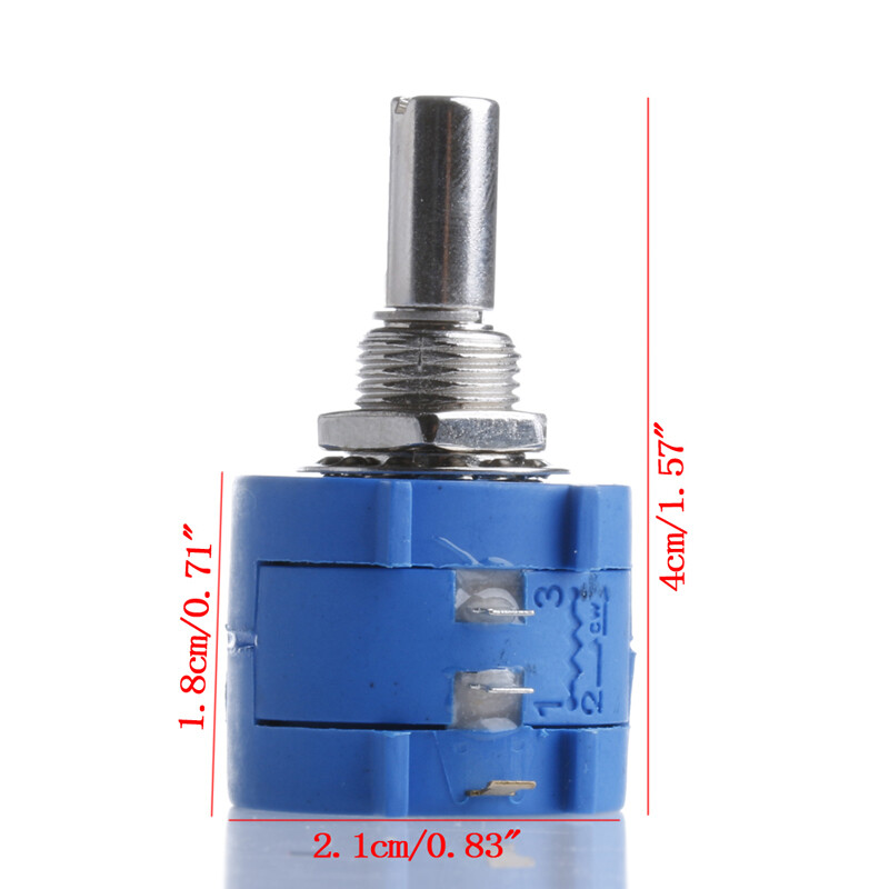 10K Ohm Rotary Potentiometer Pot 10 Turn Variable Dial Resistor