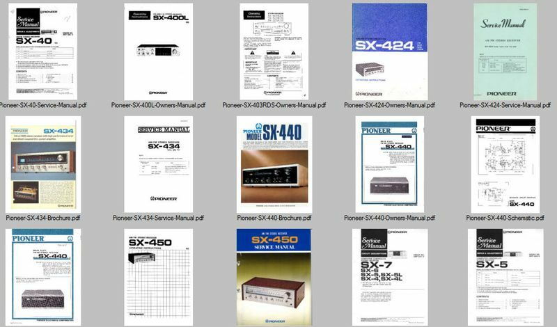 Pioneer Service Manuals Schematics, Custom Collection Compilation Computer DVD !