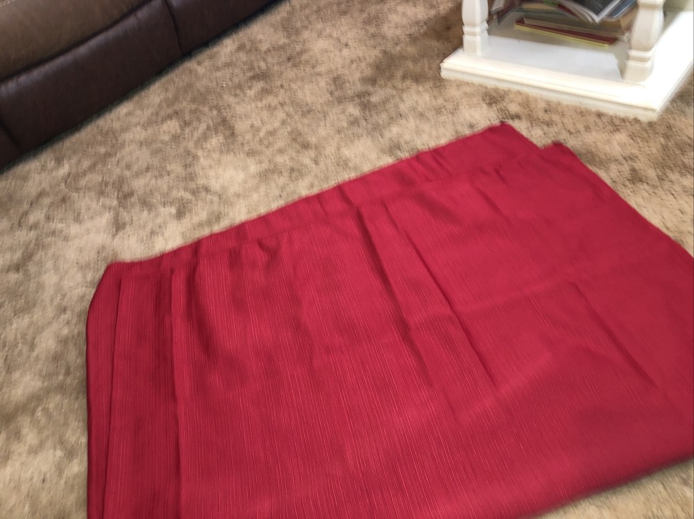 Red Tiny Ribbed Cloth Tablecloth -60”x 84”
