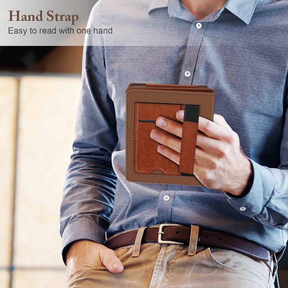 Stand Case for 6" Kobo Clara 2E eReader Leather Protective Cover Auto Sleep/Wake